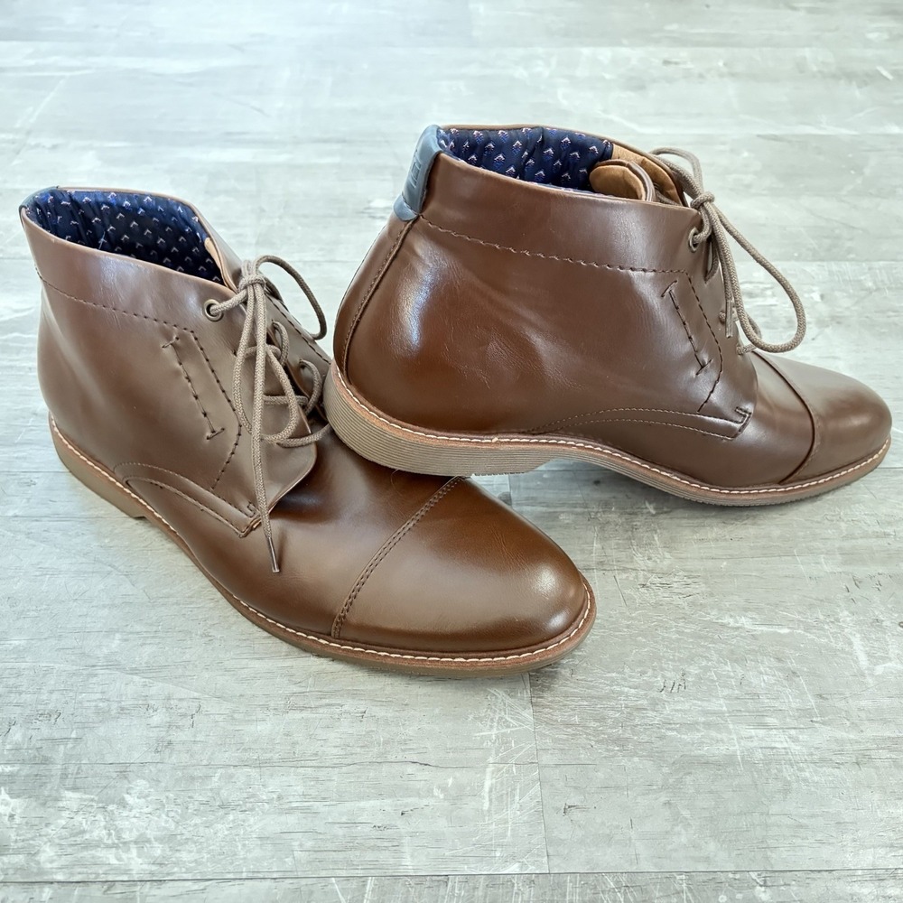 Tommy Hilfiger Men's Rawstin Cap-Toe Chukka Boots Size 12‎ Brown